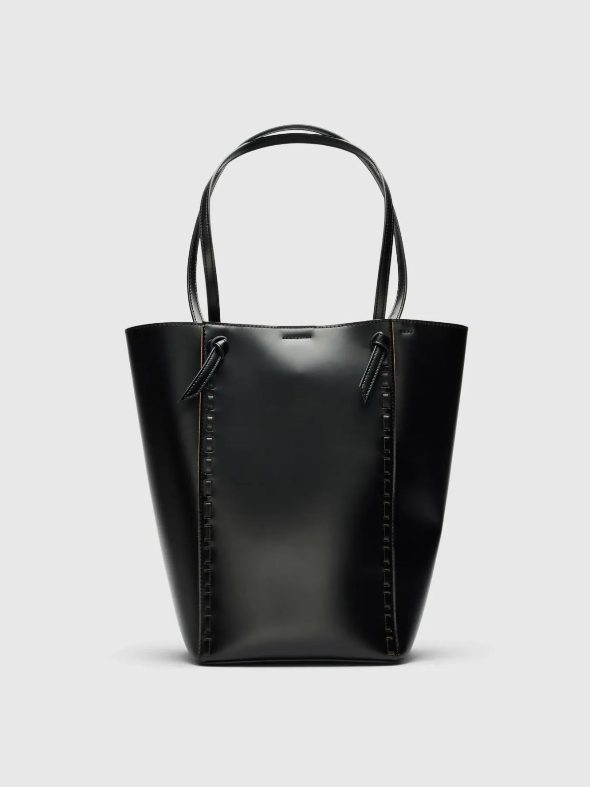 Borsa shopper in pelle Selected Femme Nera