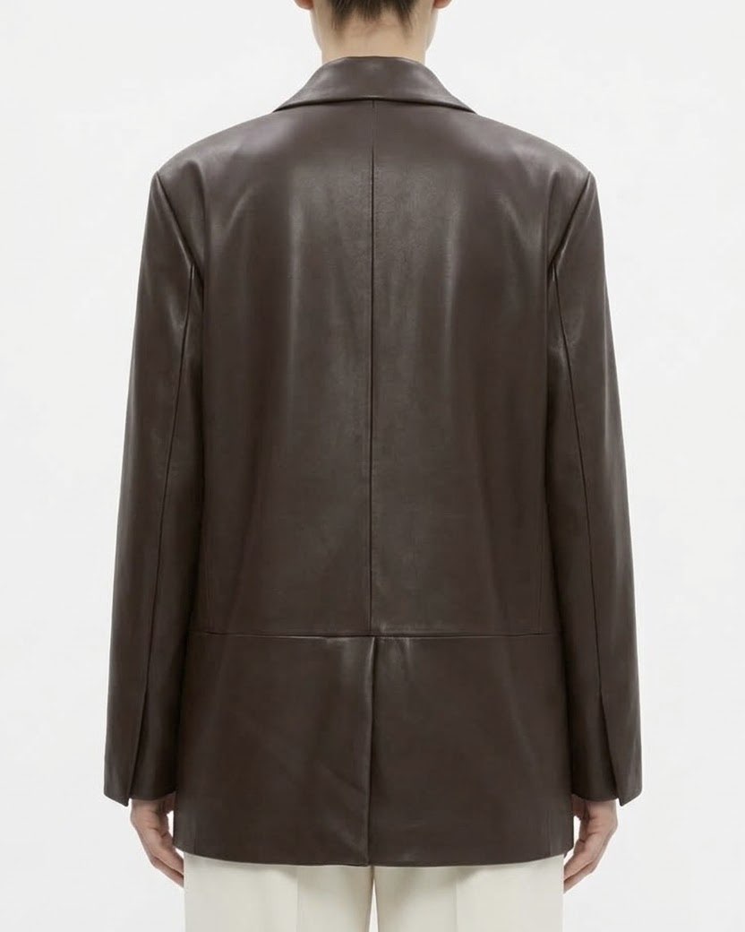 Giacca blazer moro effetto pelle H2O Italia
