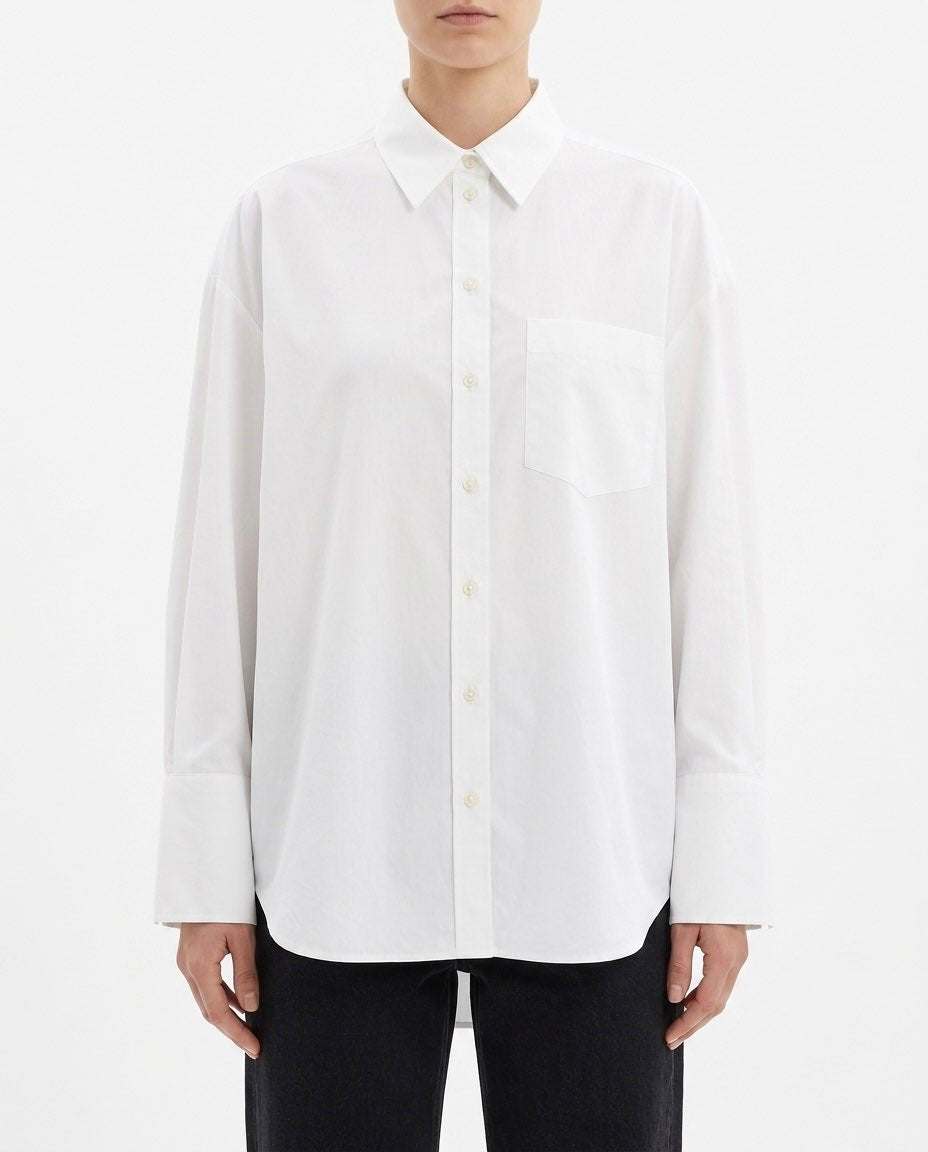 Selected Femme Camicia oversize in cotone biologico Bianco