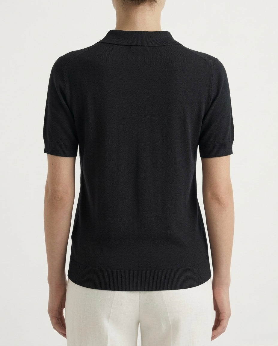 Polo in maglia cotone e seta