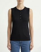 Top in cotone e lino