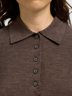 Maglia polo in lana merino