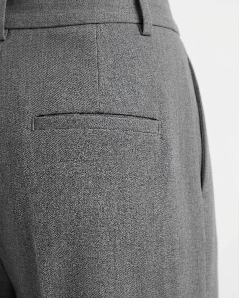 Pantalone Sartoriale Wide Leg Selected Femme in Misto Lana RWS
