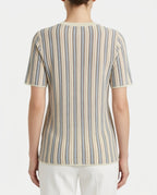 Maglia a costine multicolor