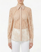 Camicia in pizzo trasparente