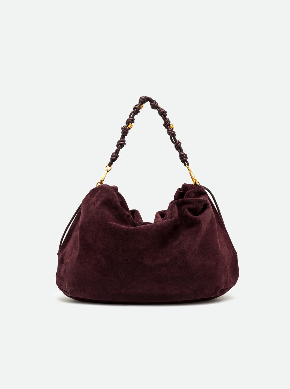 Borsa a Spalla Gianni Chiarini Morgana Grande in Pelle Scamosciata Amarone