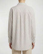 Camicia in lino a righe verticali