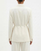 Blazer monopetto con cintura