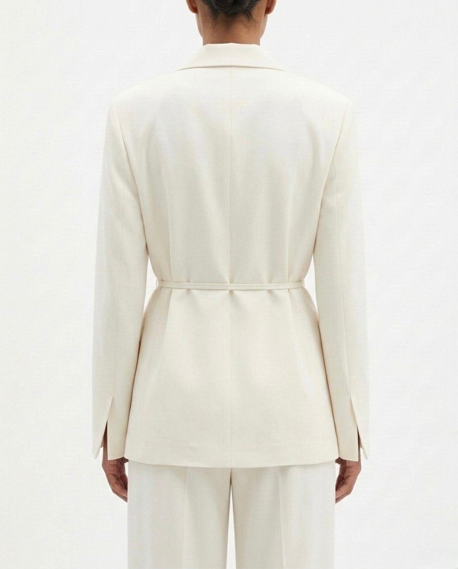 Blazer monopetto con cintura