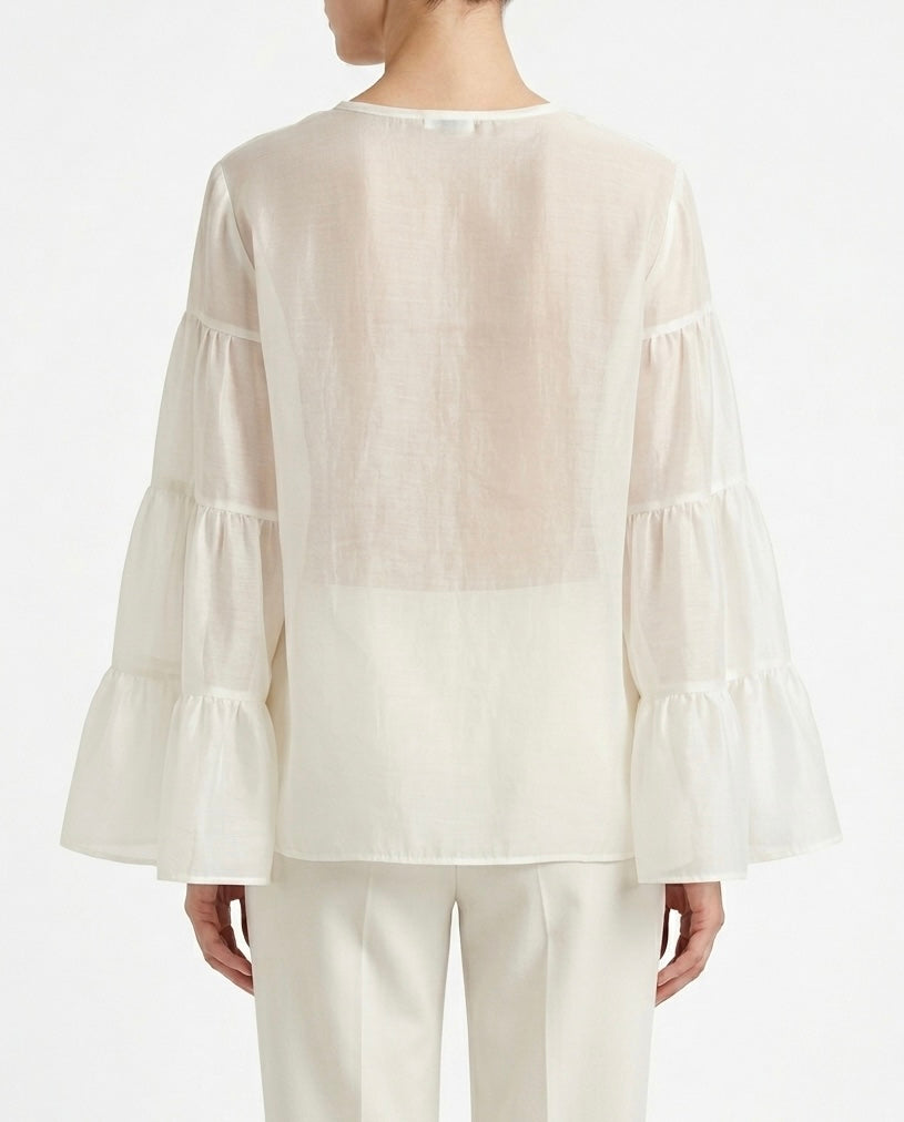 Blusa semi-trasparente