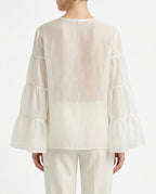 Blusa semi-trasparente