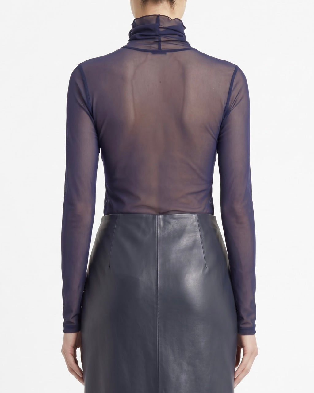 Maglia Dolcevita Isabelle Blanche in Tulle Blu notte