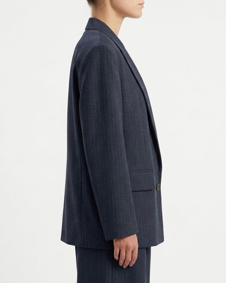 Giacca blazer gessata H2O Italia Blu