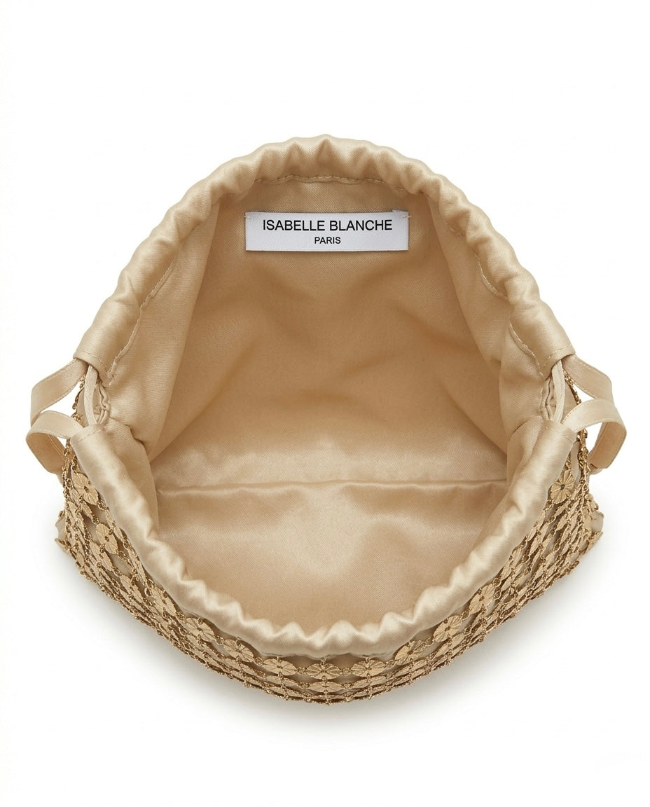 Pochette a sacchetto con paillettes