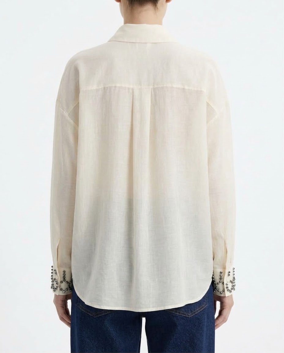 Camicia fluida con polsini gioiello H2O Italia