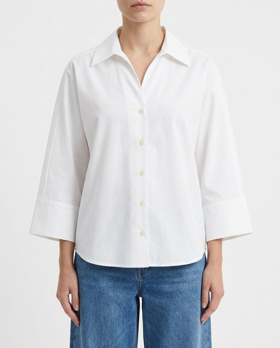 Camicia oversize in cotone biologico