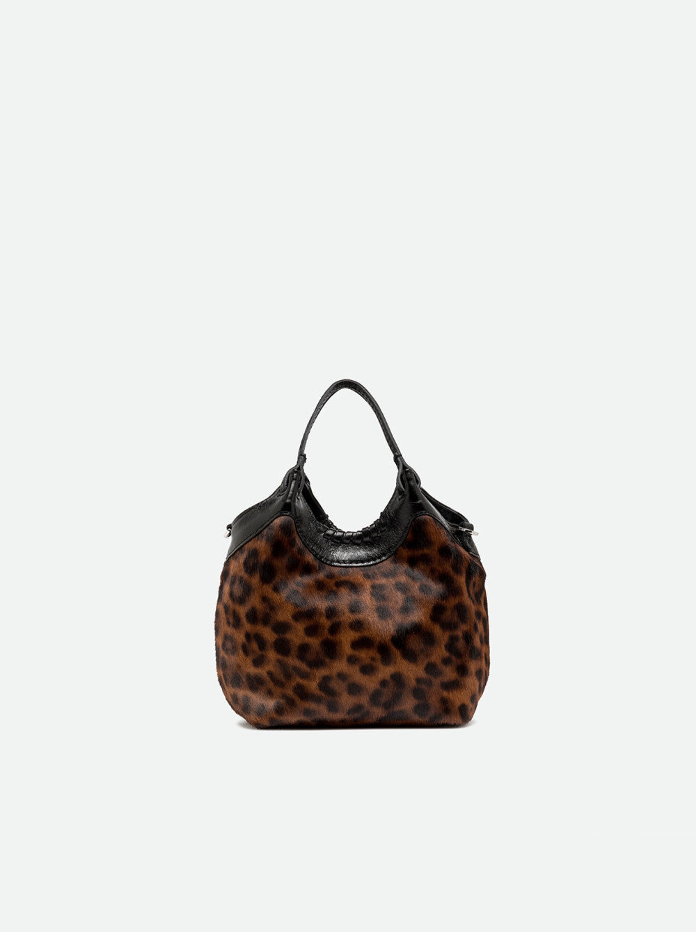 Borsa a Mano Dua Gianni Chiarini in Pelle Cavallino Leopardata Piccola