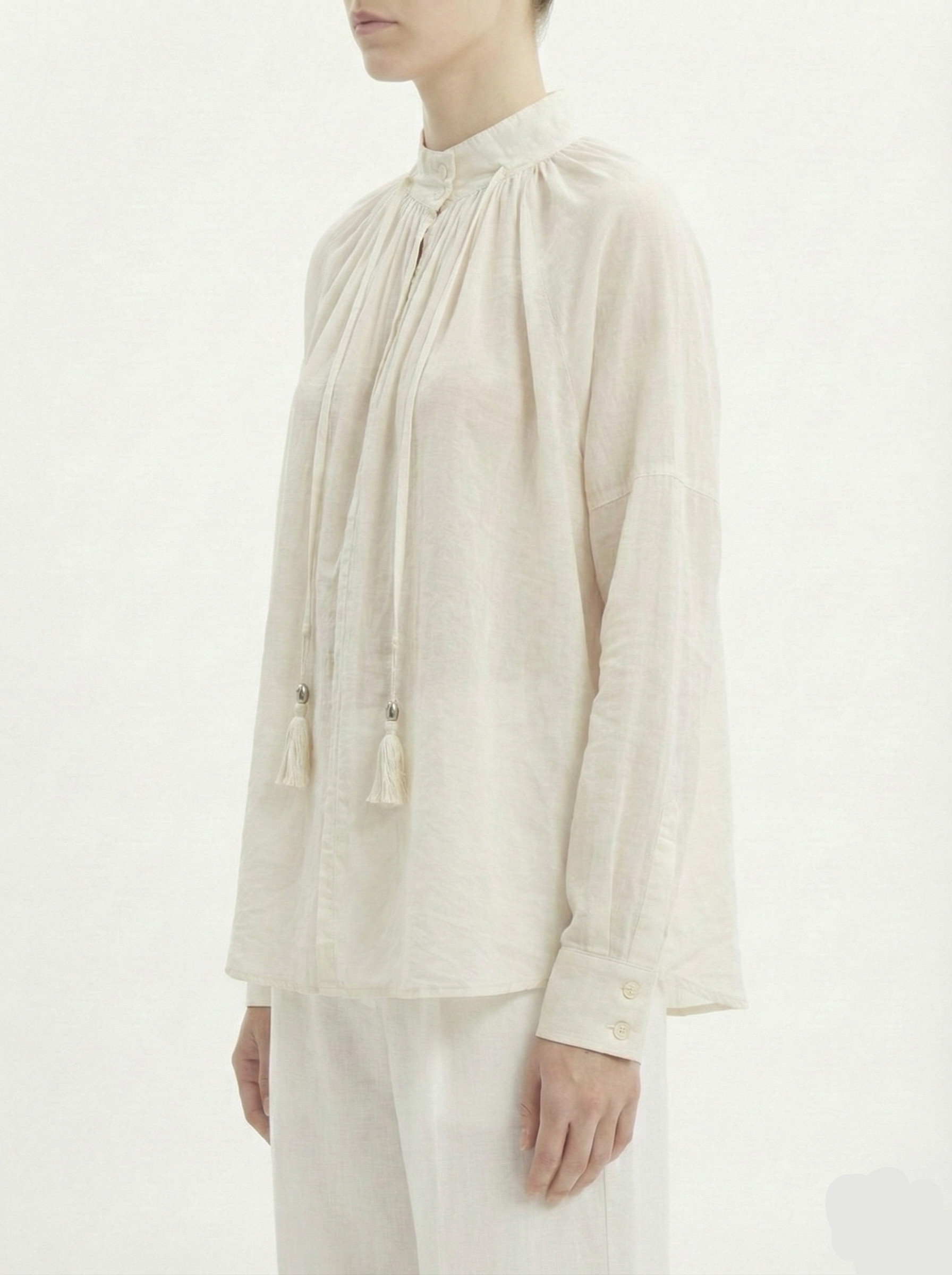 Camicia con Collo alla Coreana