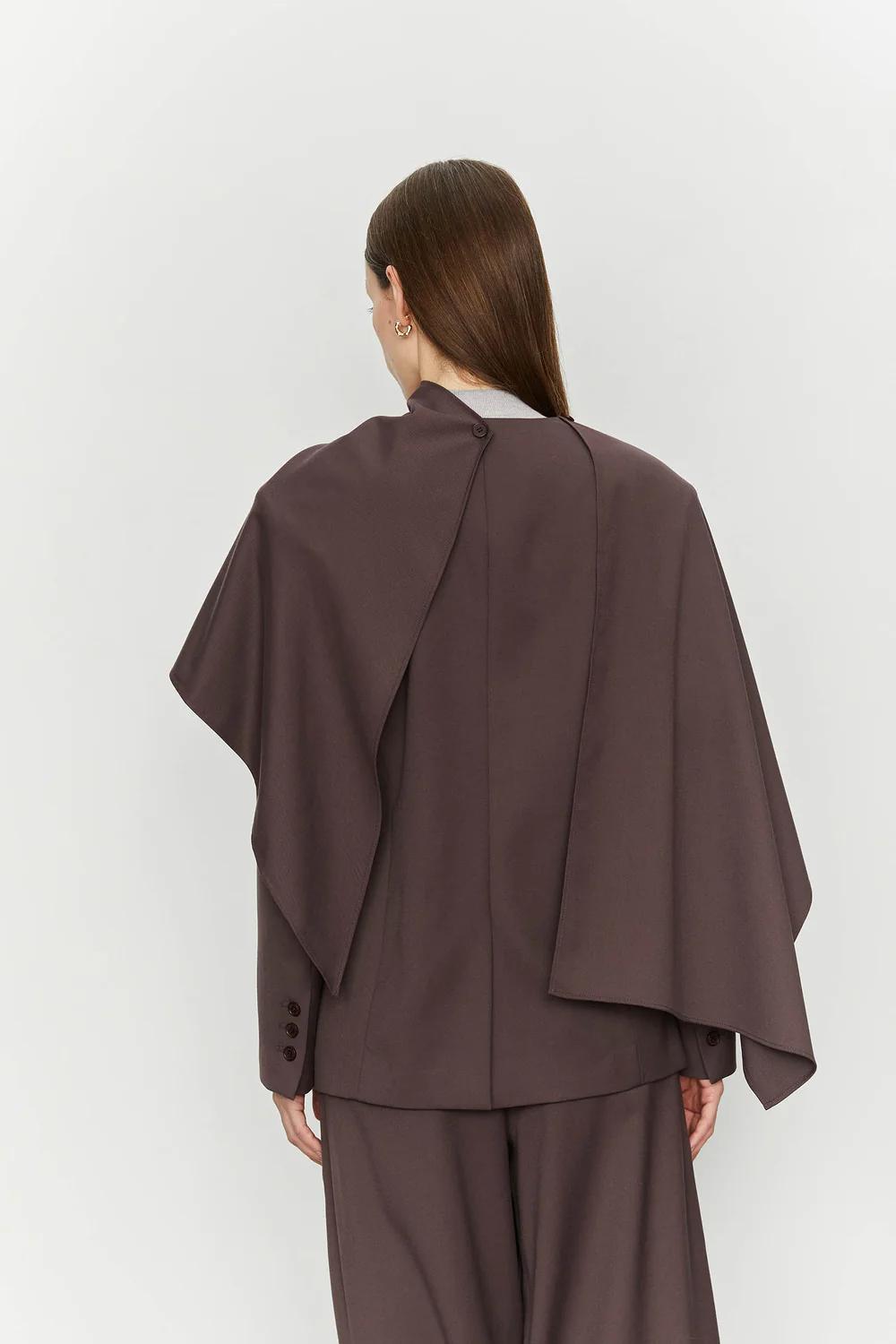 Blazer con sciarpa integrata