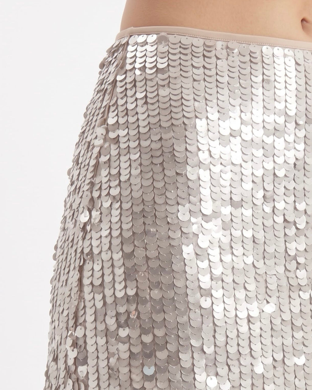 Minigonna Isabelle Blanche in Paillettes Beige