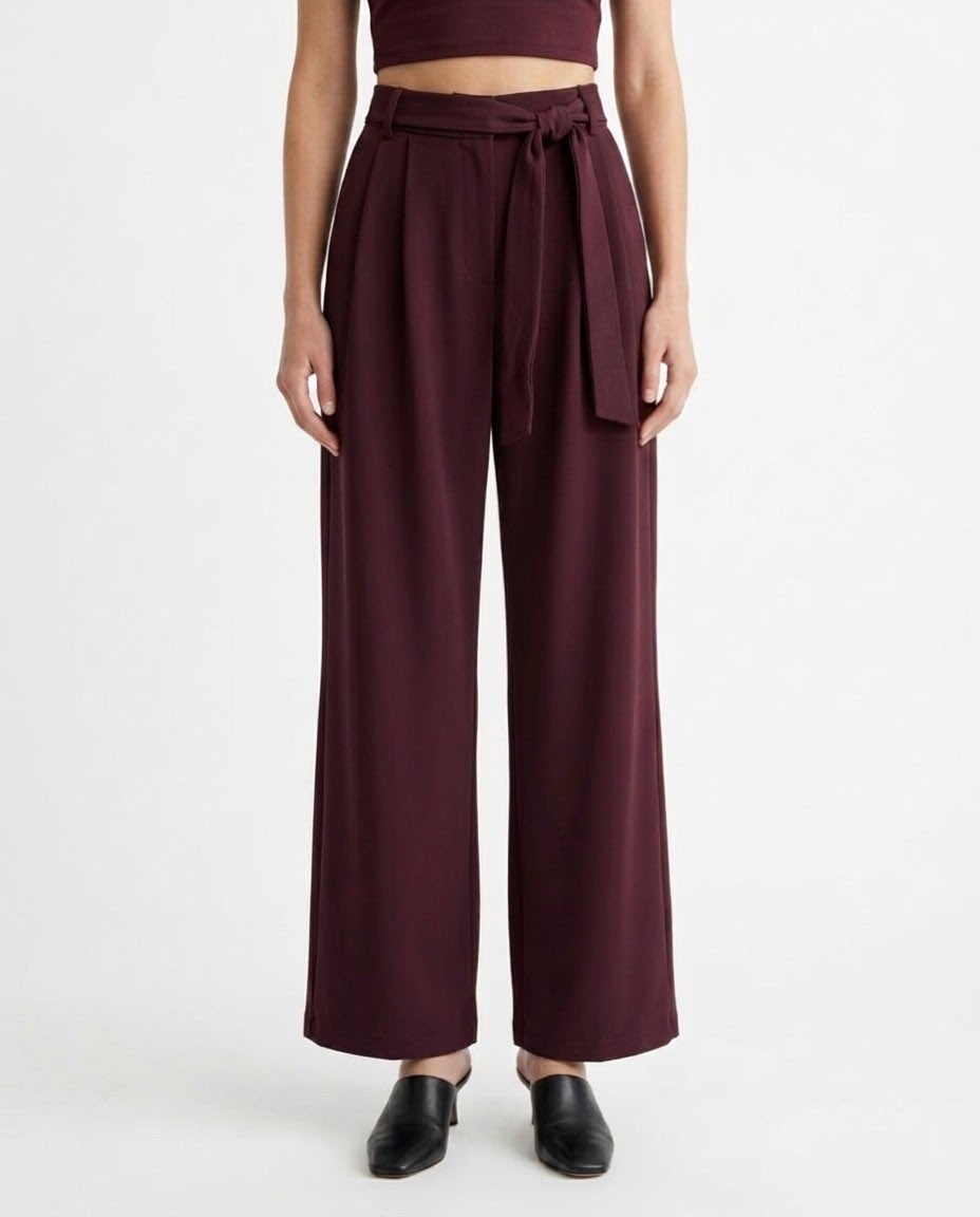 Pantalone palazzo con cintura H2O Italia Amarone