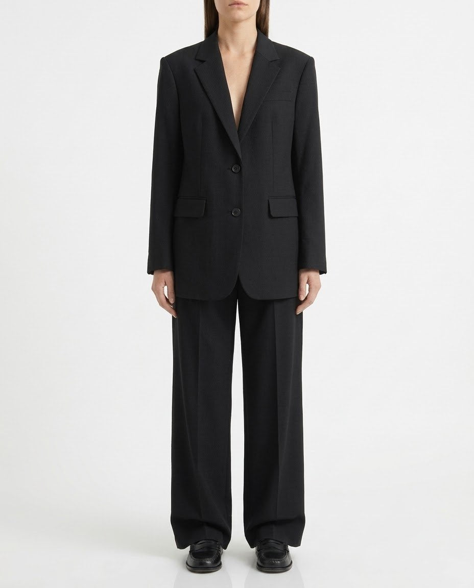 Pantalone Sartoriale Wide Leg Selected Femme in Misto Lana RWS