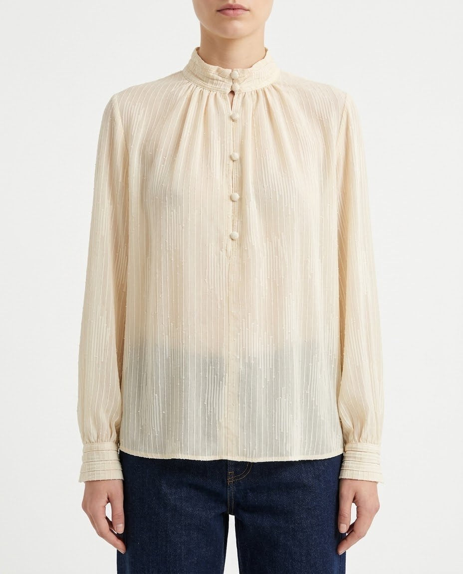 Camicia fluida con collo arricciato H2O Italia