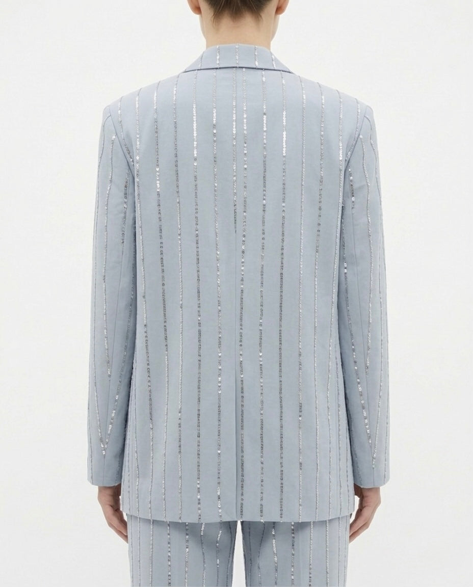 Blazer oversize con righe