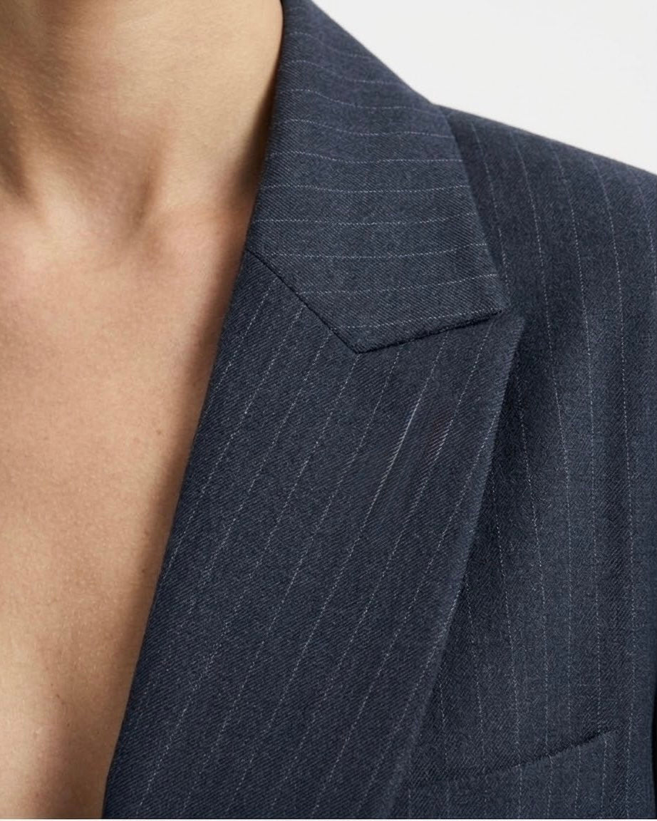 Giacca blazer gessata H2O Italia Blu