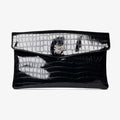 Clutch nera effetto cocco