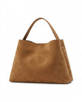 Borsa in pelle scamosciata