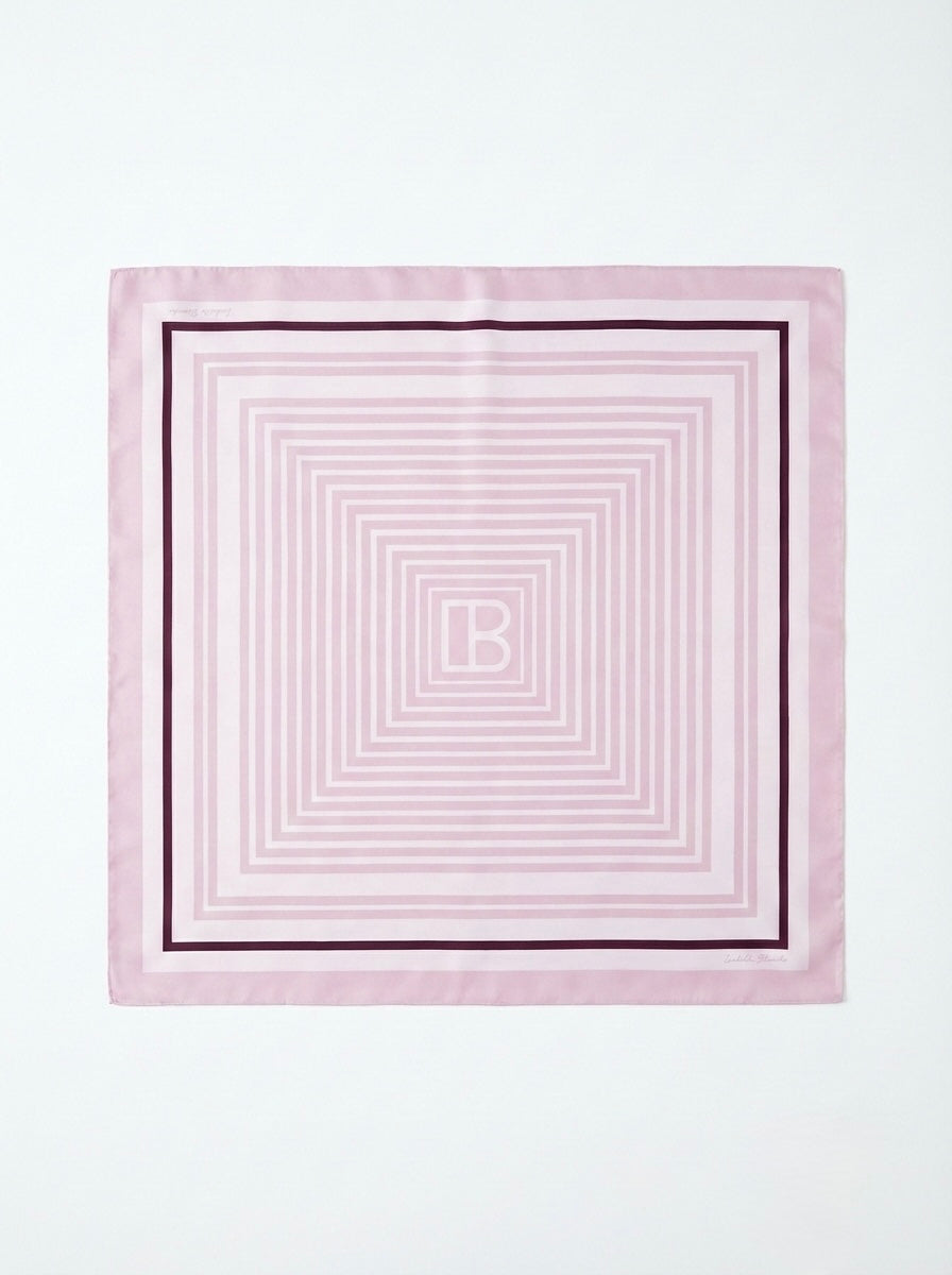 Foulard quadrato fantasia geometrica