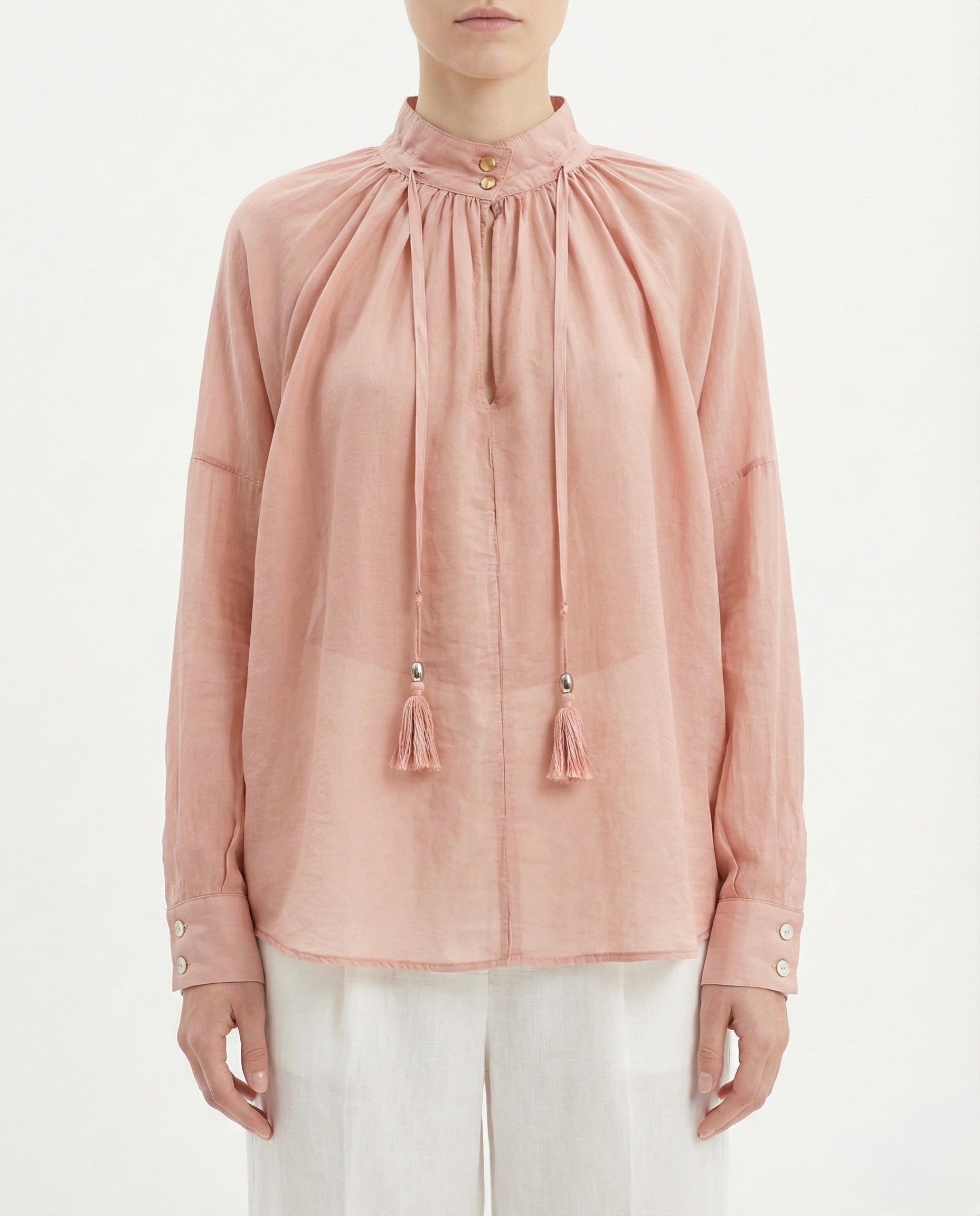 Camicia con Collo alla Coreana