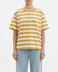 T-shirt a righe bordeaux e bianche
