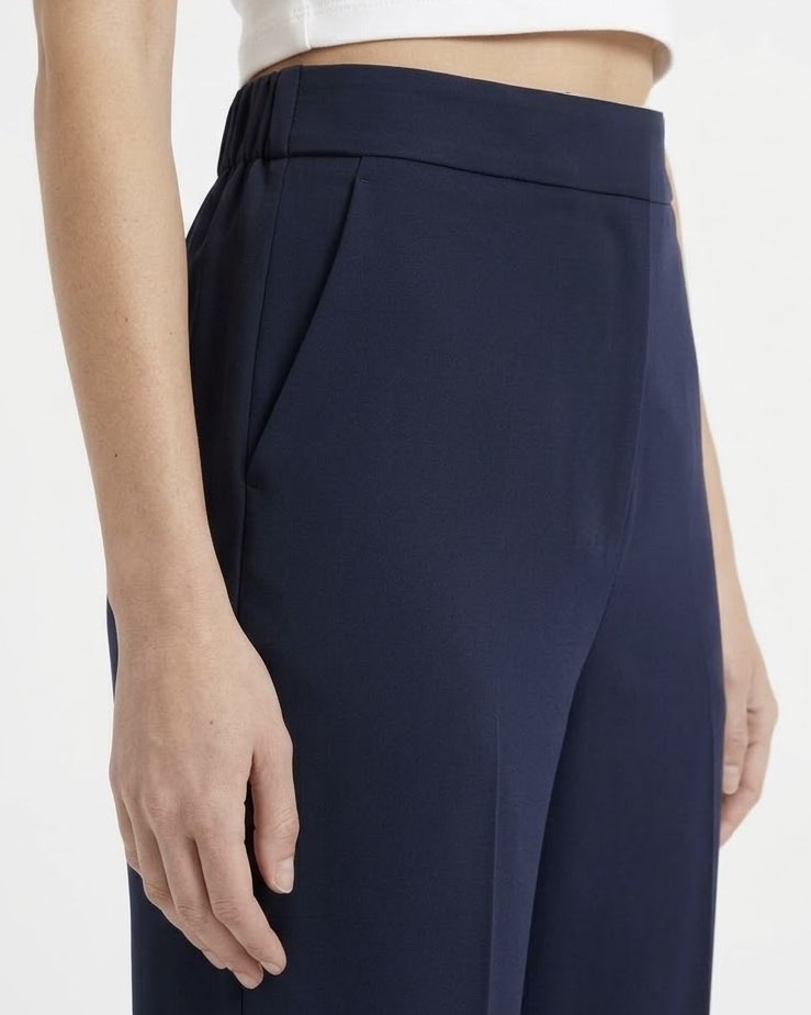 Pantalone H2O Italia Bruciato, Nero, Grigio e Blu con Fondo Risvoltato