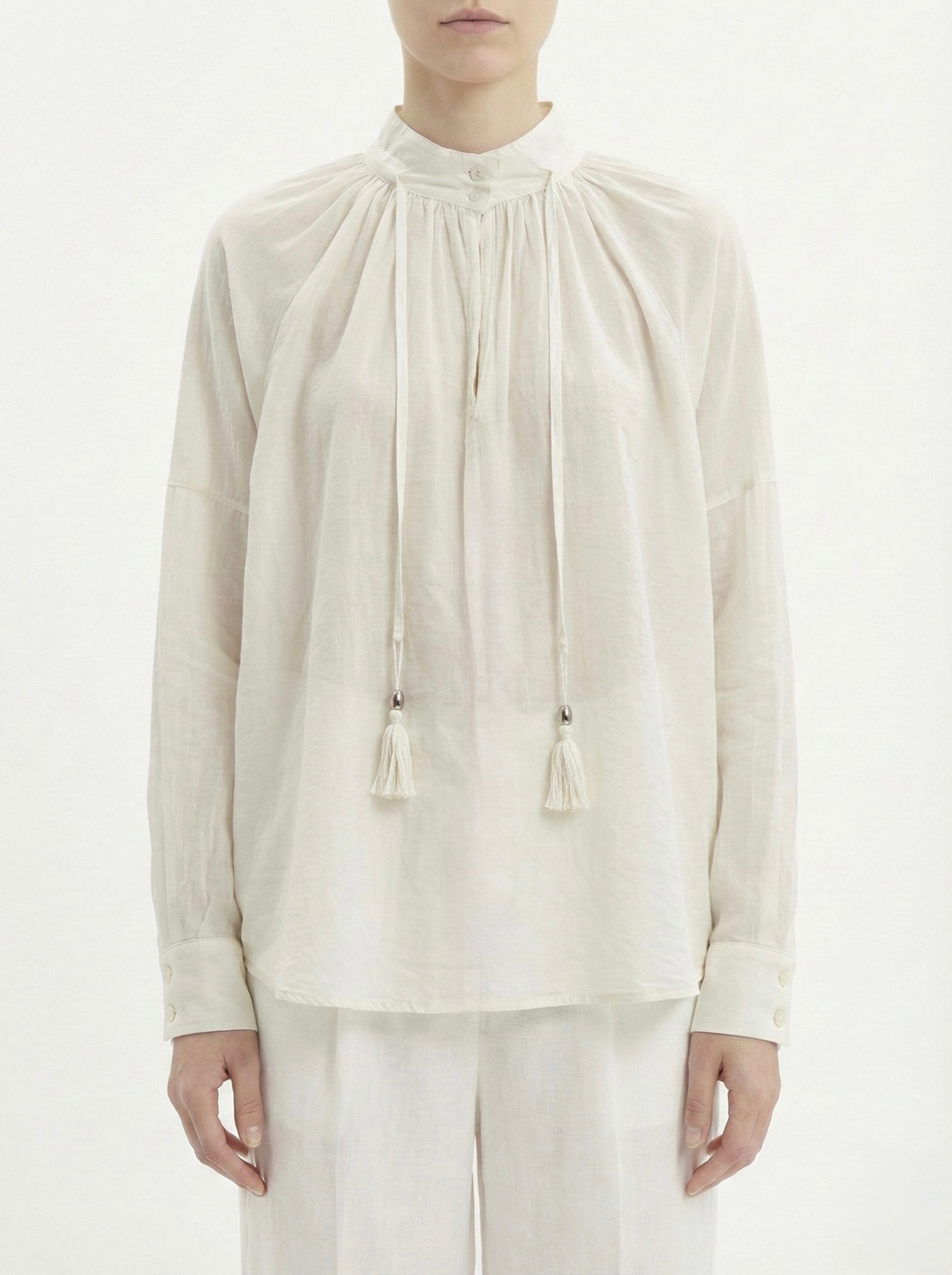 Camicia con Collo alla Coreana