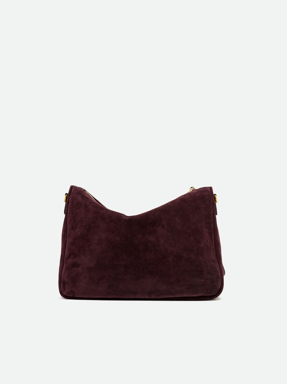 Borsa a Spalla Gianni Chiarini Nora Pouch Media in Pelle Scamosciata Moka