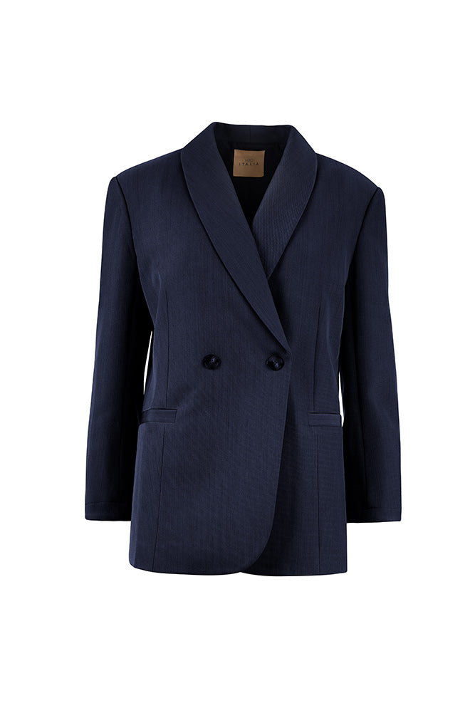 Blazer con revers sciallato