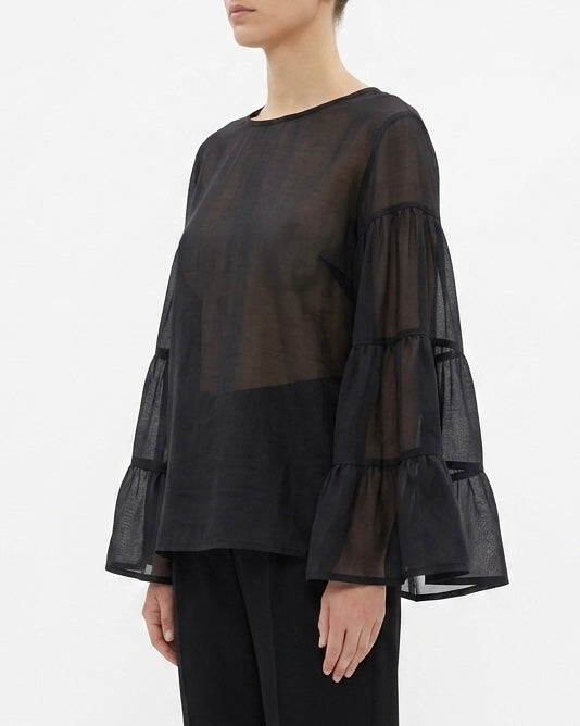 Blusa semi-trasparente
