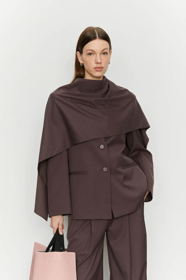 Blazer con sciarpa integrata
