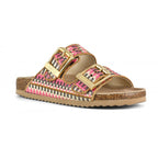 Sandalo rafia con fibbie