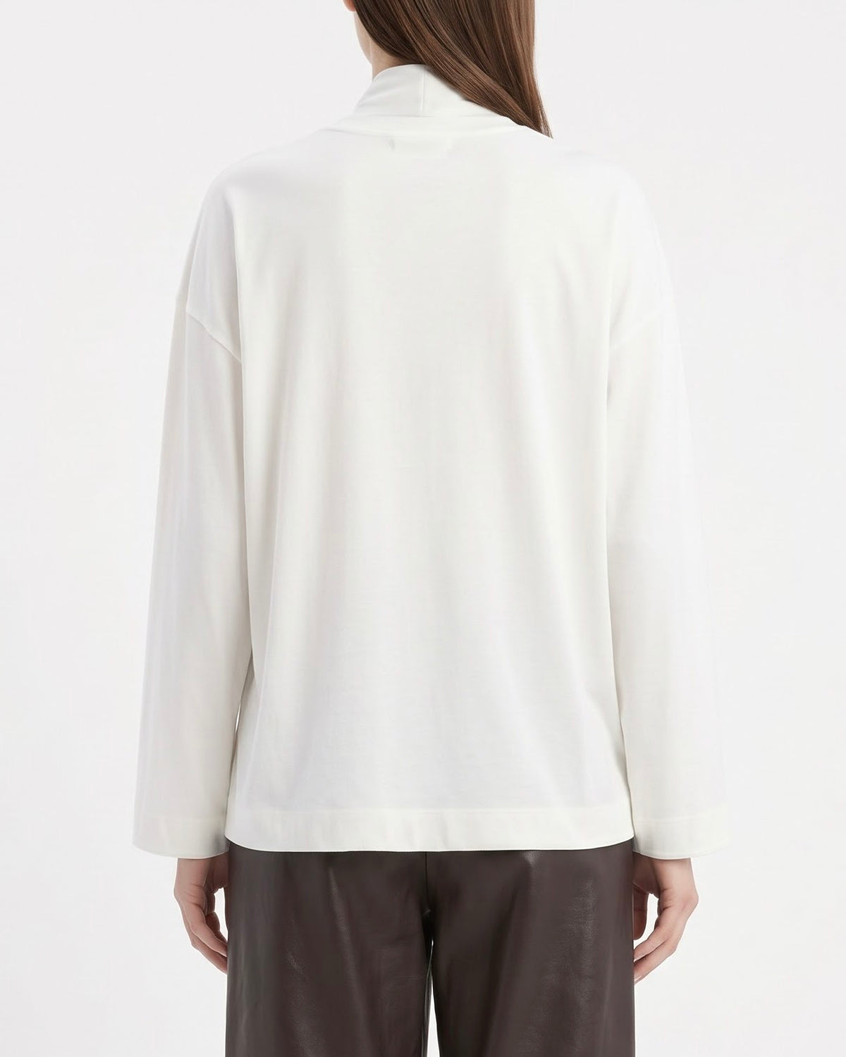 Maglia Selected Femme Bianca in Cotone con Fiocco al Collo