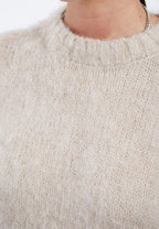 Maglione beige in mohair