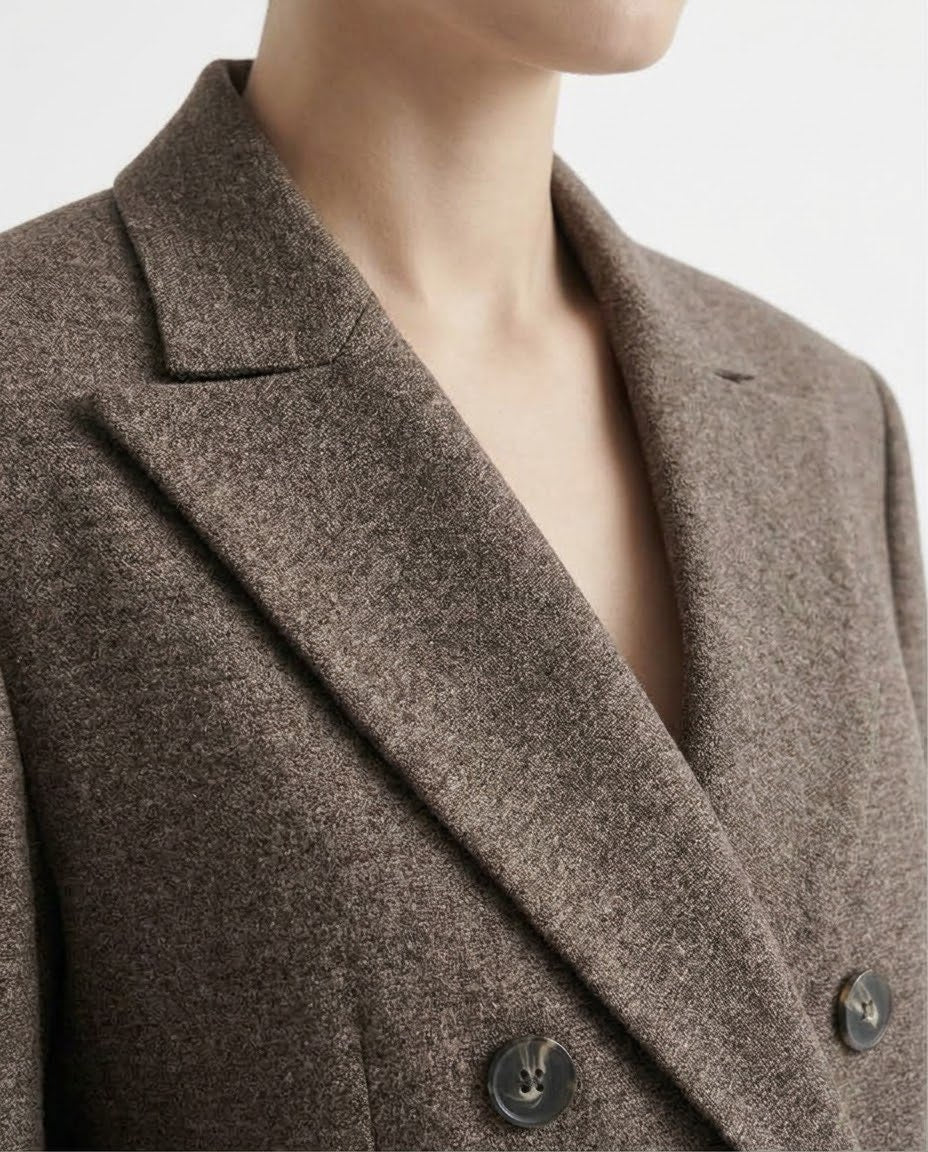 Giacca Blazer Doppiopetto H2O Italia Moro in Misto Viscosa e Lana