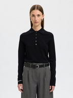 Maglia polo in lana merino