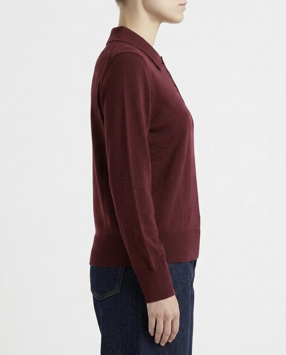 Selected Femme Maglia polo in 100% lana Merino