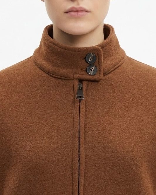 Cappotto Corto H2O Italia Oversize in Misto Lana