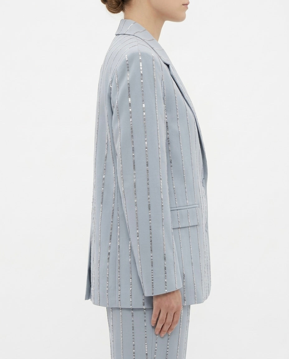 Blazer oversize con righe