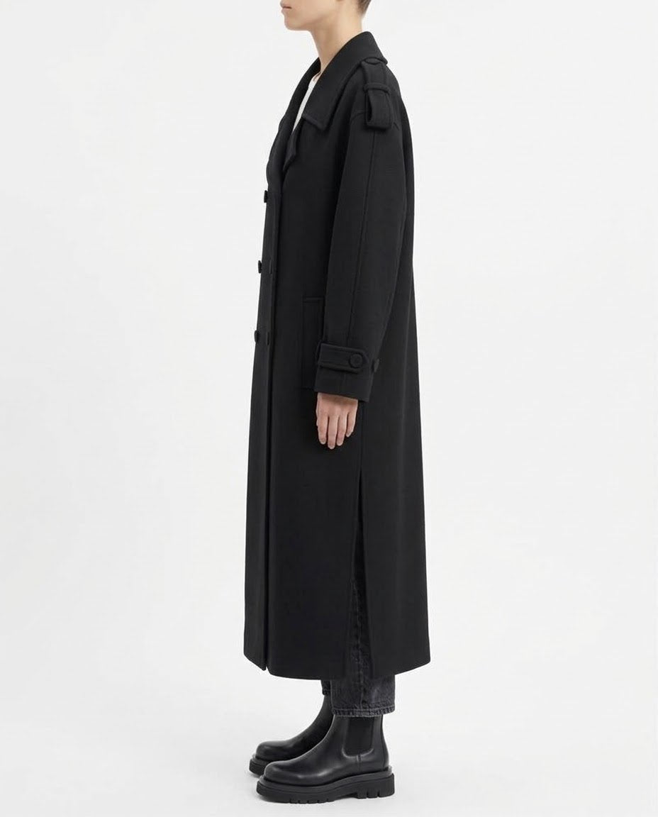 Cappotto Lungo Doppiopetto H2O Italia con Revers Ampi