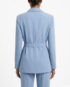 Blazer monopetto con cintura in vita